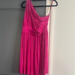 Max & Cleo Pink One Shoulder Dress